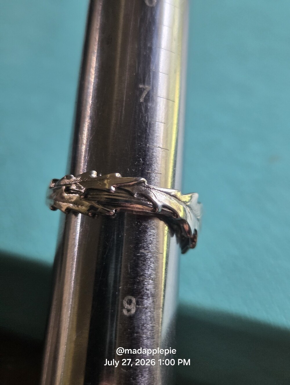 1885 Tiffany & Co. Thistle Spoon Ring In Sterling Silver Luxury Flower #62 - Picture 11 of 14